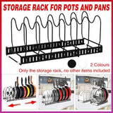 Retractable Kitchen Storage Rack Pot Lid Holder Cutting Board Organizer Stand - White - Front View