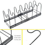 Retractable Kitchen Storage Rack Pot Lid Holder Cutting Board Organizer Stand - White - 45-Degree Angle