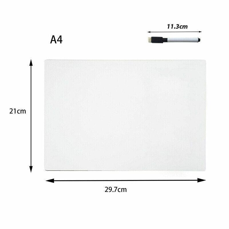 Whiteboard for Fridge A4 A5 with Marker Pen Memo and Reminder Use - A4 1PCS+1PCS Maker