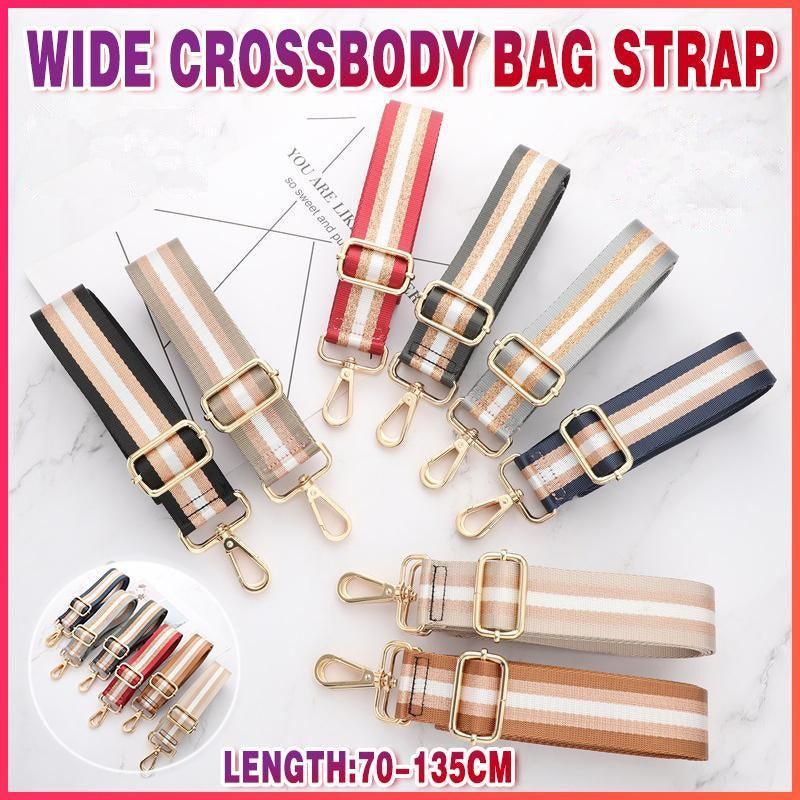 New Crossbody Bag Handbag Belt Satchel Wide Adjustable Canvas Shoulder Strap - Navy
