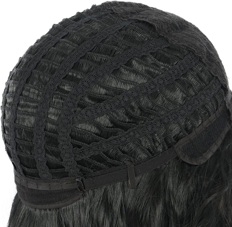 Mens Curly Wig 70s80s Style Medium Length Hair Costume Party Rock Star Look