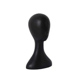 Display Stand Female Mannequin Head for Wig Hat Scarf Hair Model - Black