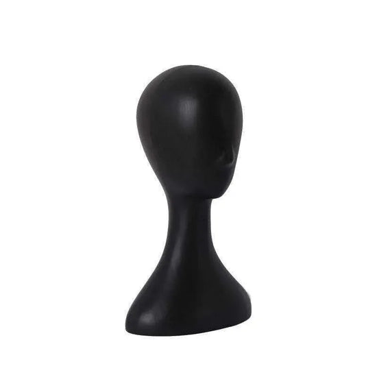 Display Stand Female Mannequin Head for Wig Hat Scarf Hair Model - Black