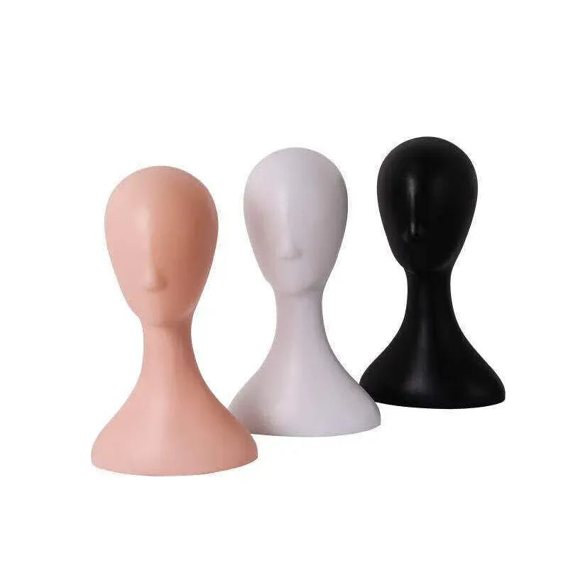 Display Stand Female Mannequin Head for Wig Hat Scarf Hair Model - Natural