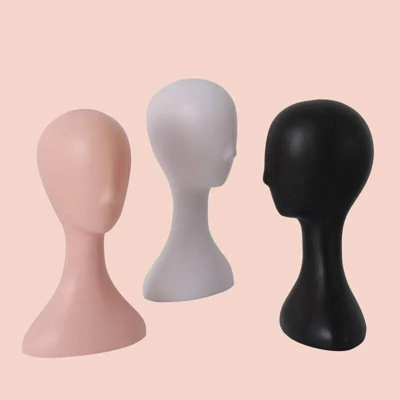 Display Stand Female Mannequin Head for Wig Hat Scarf Hair Model - Natural