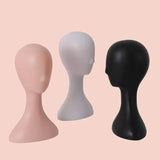 Display Stand Female Mannequin Head for Wig Hat Scarf Hair Model - Natural - Top-Down View