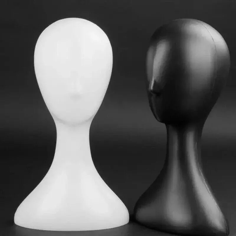 Display Stand Female Mannequin Head for Wig Hat Scarf Hair Model - Natural