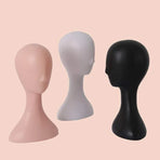 Display Stand Female Mannequin Head for Wig Hat Scarf Hair Model - White