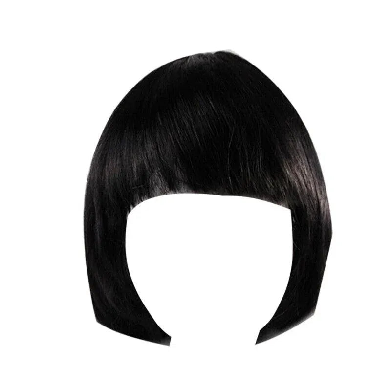 Short Bob Wig with Bangs for Women Synthetic Cosplay Party Hair in 14 Colours - Brown