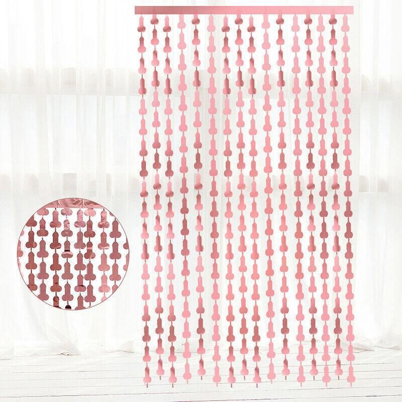 Metallic Tinsel Curtain 2m x 1m Hens Party Backdrop Foil Fringe Hanging Decor - Green