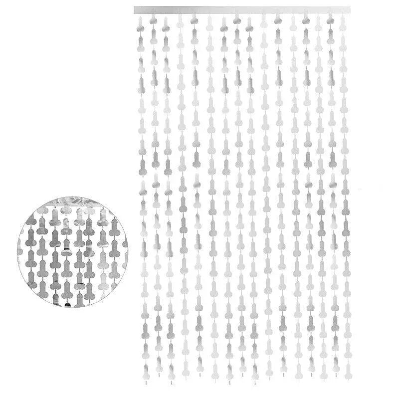 Metallic Tinsel Curtain 2m x 1m Hens Party Backdrop Foil Fringe Hanging Decor - Green