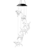 Colour Changing Wind Chimes LED Light Hanging Decor Outdoor Solar Powered Garden - Ball - Close-Up Angle