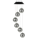 Colour Changing Wind Chimes LED Light Hanging Decor Outdoor Solar Powered Garden - Ball - Extra Image