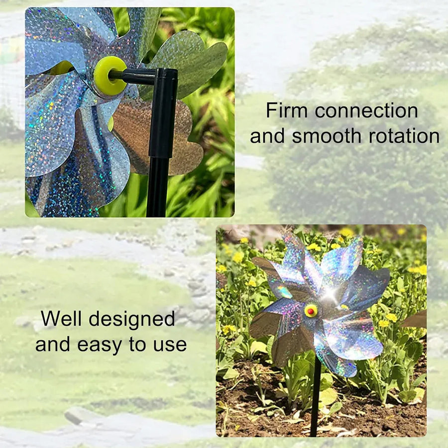 10PCS Bird-Driving Windmill Laser Device for Balcony Garden Farmland Bird Proof
