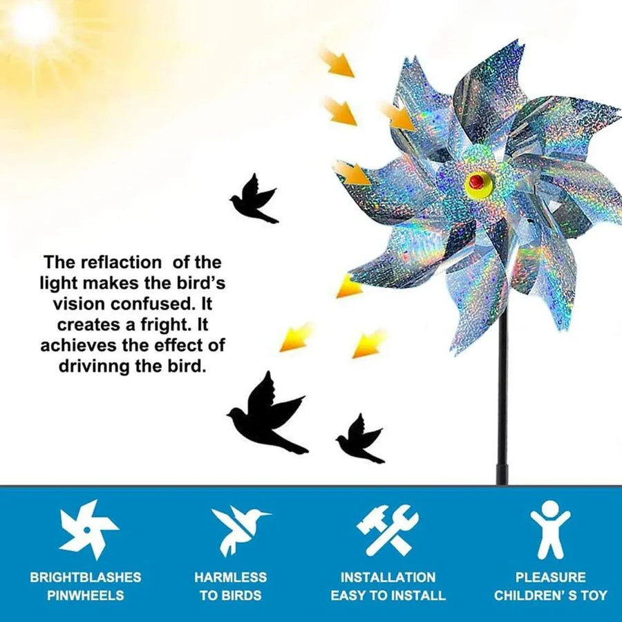10PCS Bird-Driving Windmill Laser Device for Balcony Garden Farmland Bird Proof