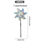 10PCS Reflective Windmill Bird Repeller Garden Stake Spinner Outdoor Plant Protection