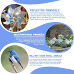 10PCS Reflective Windmill Bird Repeller Garden Stake Spinner Outdoor Plant Protection