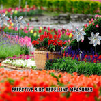 10PCS Reflective Windmill Bird Repeller Garden Stake Spinner Outdoor Plant Protection