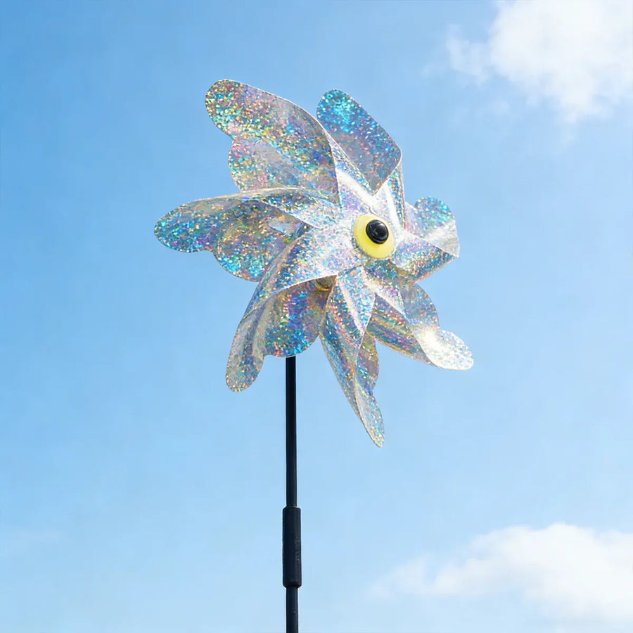 10PCS Reflective Windmill Bird Repeller Garden Stake Spinner Outdoor Plant Protection