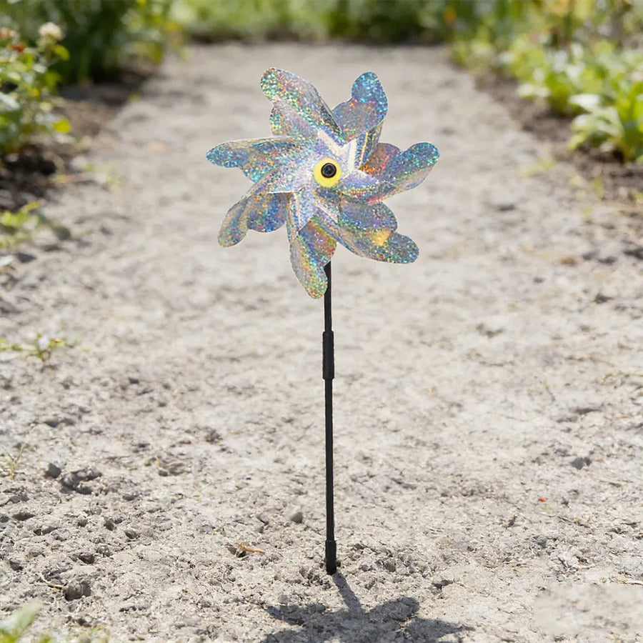 10PCS Reflective Windmill Bird Repeller Garden Stake Spinner Outdoor Plant Protection
