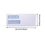 50 Pack White Double Window Business Envelopes Peel and Seal Mailing Envelopes