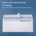 50 Pack White Double Window Business Envelopes Peel and Seal Mailing Envelopes