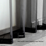 Sheer Voile Curtains Rod Pocket Window Panel for Bedroom 140cm x 230cm Drapes - Black - Low Angle