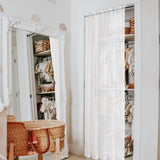 Sheer Voile Curtains Rod Pocket Window Panel for Bedroom 140cm x 230cm Drapes - Black - Extra Image