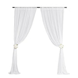 Sheer Voile Curtains Rod Pocket Window Panel for Bedroom 140cm x 230cm Drapes - Black - Extra Image