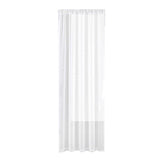 Sheer Voile Curtains Rod Pocket Window Panel for Bedroom 140cm x 230cm Drapes - Black - Close-Up Angle