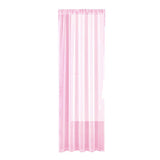 Sheer Voile Curtains Rod Pocket Window Panel for Bedroom 140cm x 230cm Drapes - Black - Low Angle