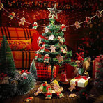 12X Gingerbread Man Xmas Tree Ornament Gift Party Hanging Pendants Window Decor - Window Decor-jbr18
