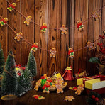 12X Gingerbread Man Xmas Tree Ornament Gift Party Hanging Pendants Window Decor - Window Decor-jbr snowflake