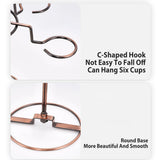 Wine Glass Rack Countertop Freestanding Stemware Rack Wine Glass Stand Racks - Rear View