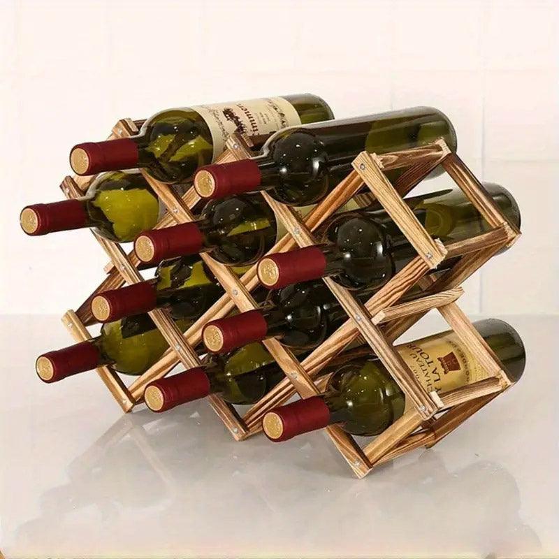 Wooden Wine Rack Display Shelf Stand for Home Bar Storage Wine Bottle Holder