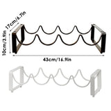 Iron Wine Rack Bottle Holder Metal Display Stand Tabletop Decorative Storage - Brown