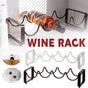 Iron Wine Rack Bottle Holder Metal Display Stand Tabletop Decorative Storage - White