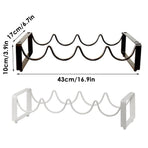 Iron Wine Rack Bottle Holder Metal Display Stand Tabletop Decorative Storage - White
