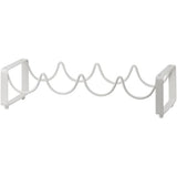 Iron Wine Rack Bottle Holder Metal Display Stand Tabletop Decorative Storage - White - Close-Up Angle