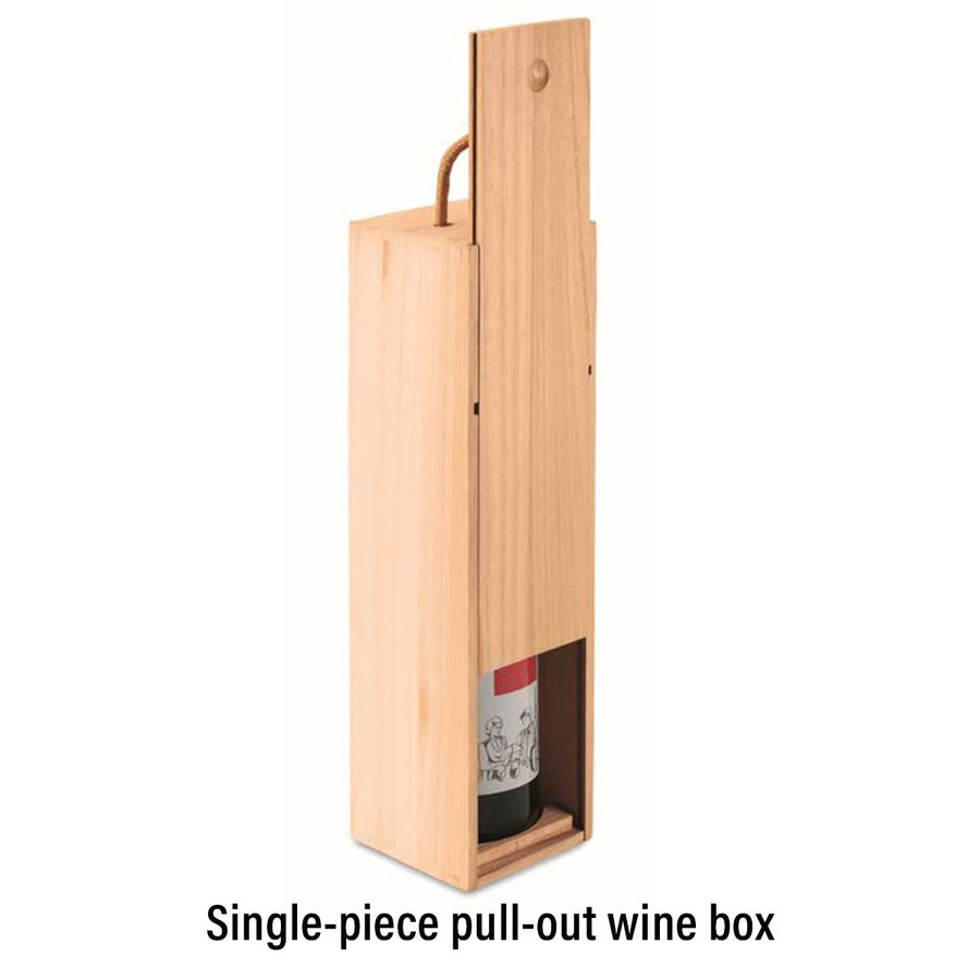 6pcs Red Wine Wooden Gift Box Packaging Storage Box for Wine Bottle Gifts - Double pull-out