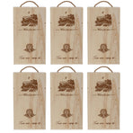 6pcs Red Wine Wooden Gift Box Packaging Storage Box for Wine Bottle Gifts - Double pull-out