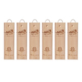 6pcs Red Wine Wooden Gift Box Packaging Storage Box for Wine Bottle Gifts - Double pull-out - Low Angle