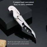 Waiters Friend Corkscrew Stainless Steel Wine Bottle Opener Screw Knife Bar - Top-Down View