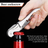 Waiters Friend Corkscrew Stainless Steel Wine Bottle Opener Screw Knife Bar - 45-Degree Angle