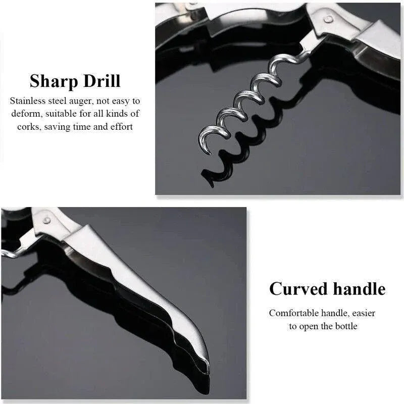Waiters Friend Corkscrew Stainless Steel Wine Bottle Opener Screw Knife Bar