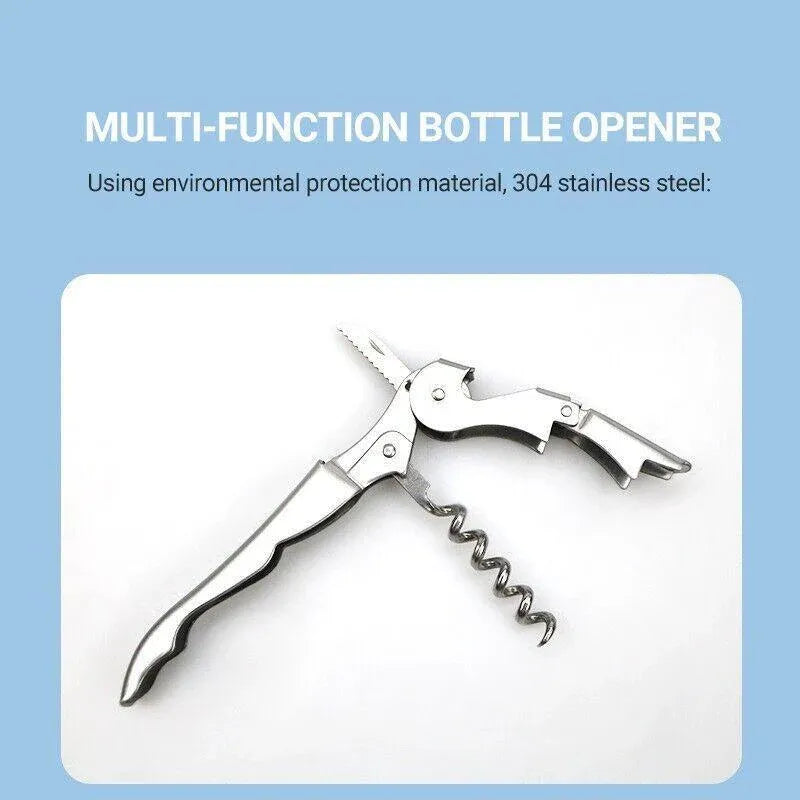 Waiters Friend Corkscrew Stainless Steel Wine Bottle Opener Screw Knife Bar