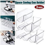 Fridge Organiser Wine Beer Stacking Bottle Rack Kitchen Space Saving Can Holder - 1 Grid