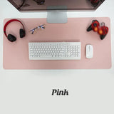 Large Leather Gaming Mouse Pad Waterproof Desk Keyboard Mat 120 x 60cm - Wine Red - Extra Image