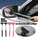 2pcs Retractable Windshield Wiper Set Rear View Mirror Cleaner Car Wiper Blade - Black