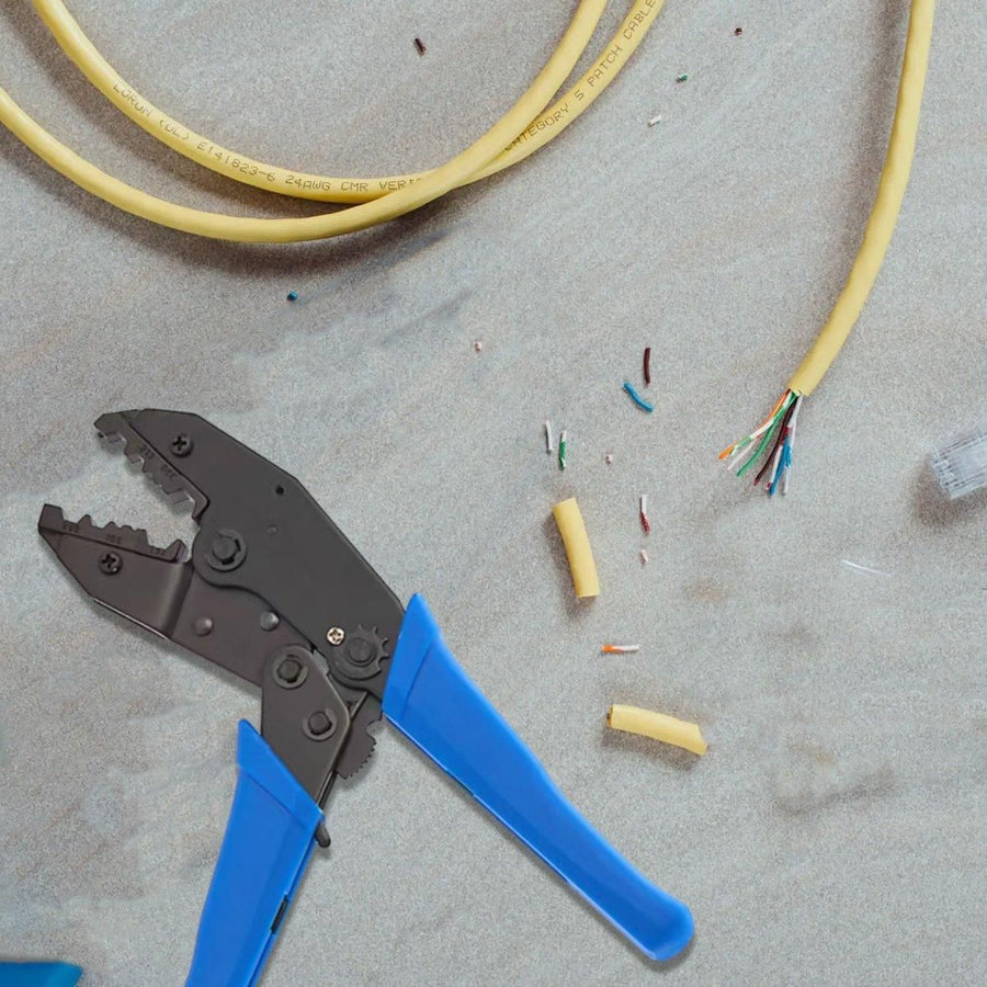 Cable Crimper Non-Insulated Electrical Ferrule Ratchet Wire Plier Crimping Tool